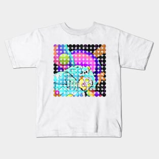 Dope Slluks astronaut character floating in space illustration Kids T-Shirt